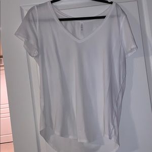 White short sleeve v neck lululemon T-shirt